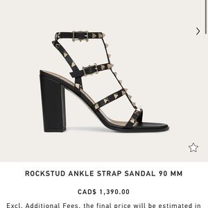 RARE VALENTINO GARAVANI BLACK STUDDED SANDAL HEEL